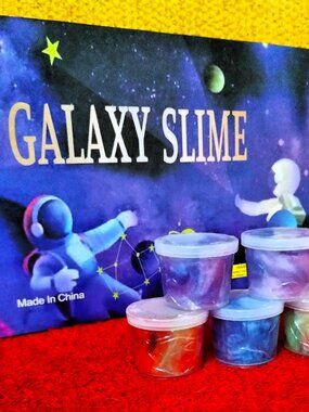 Galaxy Slime 6-Pack Variety Set — Soft, Stretchy, Resealable Jars (2 oz Each)